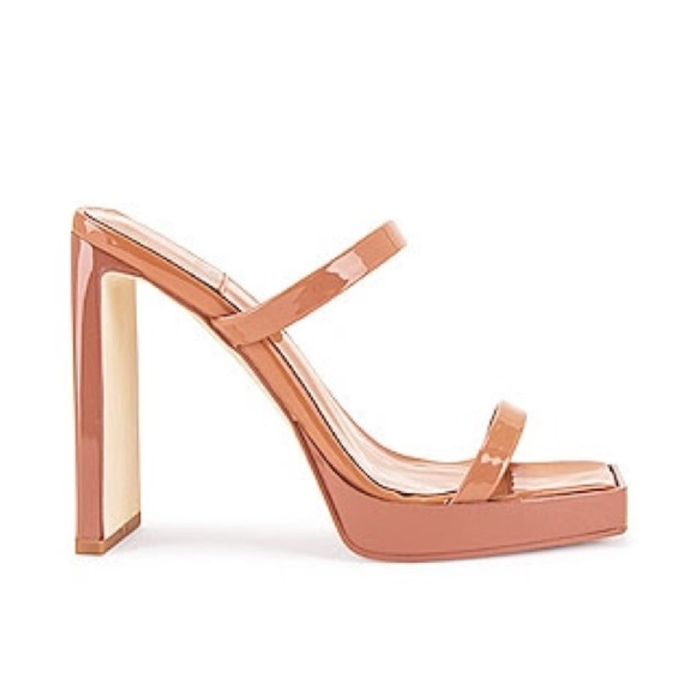 Jeffrey Campbell Hustler Platform Mule in Dusty Blush Patent size 9.5